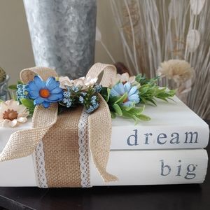 Handcrafted / Farmhouse Style Stacked Book Set